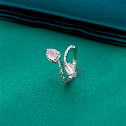 Cz Classic Ring With Rhodium Plating