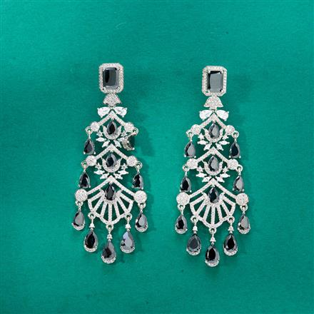 Cubic Zirconia Classic Earring With Rhodium Plating