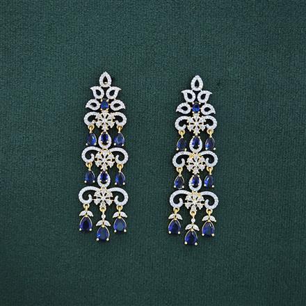 Cubic Zirconia Classic Earring With 2 Tone Plating