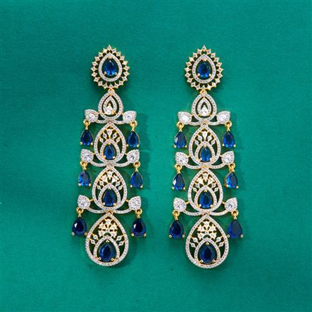 Cz Classic Earring With 2 Tone Plating