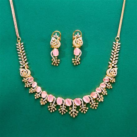 Cz Classic Necklace With 2 Tone Plating