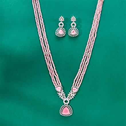Cz Classic Pendant Set With Rhodium Plating
