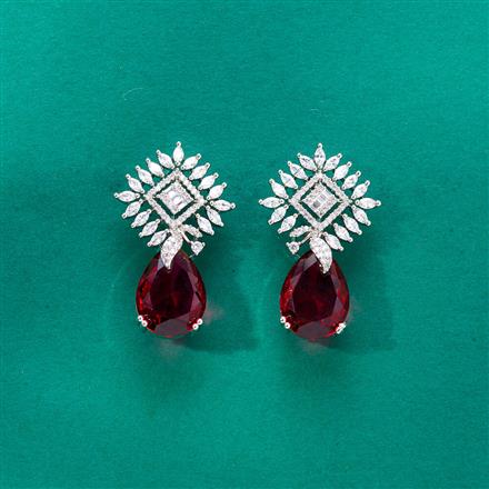Cubic Zirconia Classic Earring With Rhodium Plating