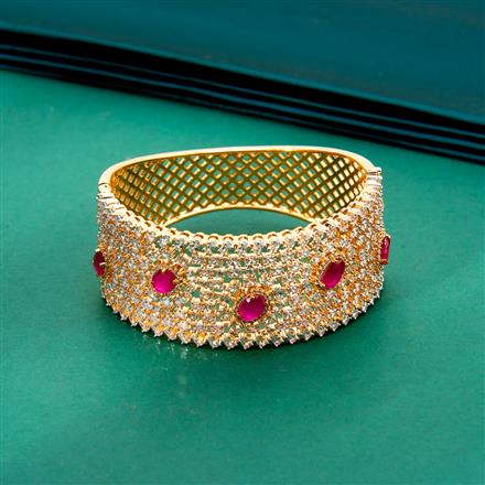 Cz Broad Kada With 2 Tone Plating