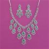American Diamond Classic Necklace With Rhodium Plating