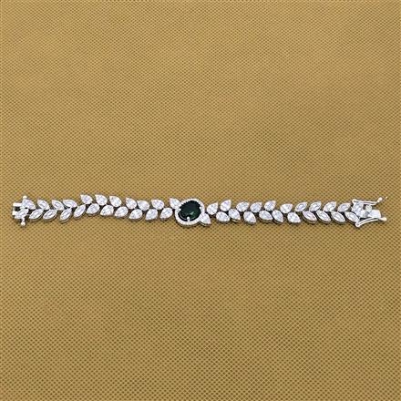 Cubic Zirconia Classic Bracelet With Rhodium Plating
