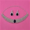 American Diamond Classic Necklace with Rhodium Plating