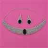 American Diamond Classic Necklace with Rhodium Plating