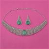 American Diamond Classic Necklace with Rhodium Plating