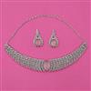 American Diamond Classic Necklace with Rhodium Plating