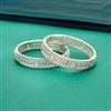 Cubic Zirconia Classic Bangles With Rhodium Plating