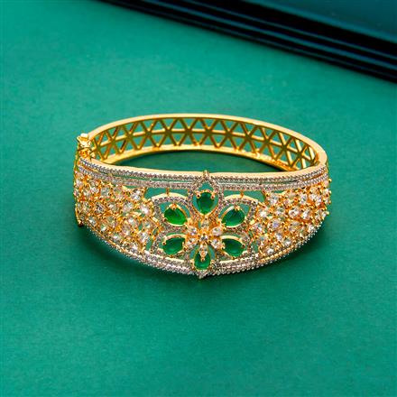 Cubic Zirconia Classic Kada With 2 Tone Plating