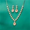 Cubic Zirconia Classic Necklace Set With 2 Tone Plating