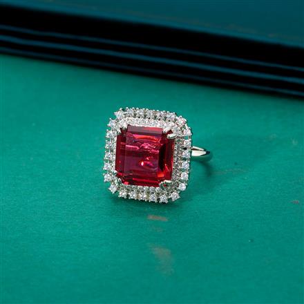 Cz Adjustable Ring With Rhodium Plating