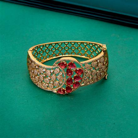 Cz Broad Kada With Mehndi Plating Plating