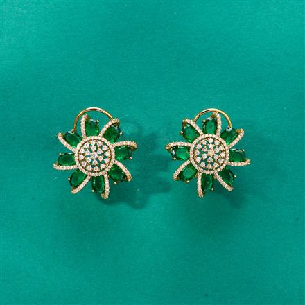 Cubic Zirconia Classic Earring With Mehndi Plating