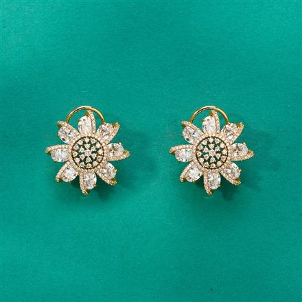 Cz Classic Earring With Mehndi Plating Plating