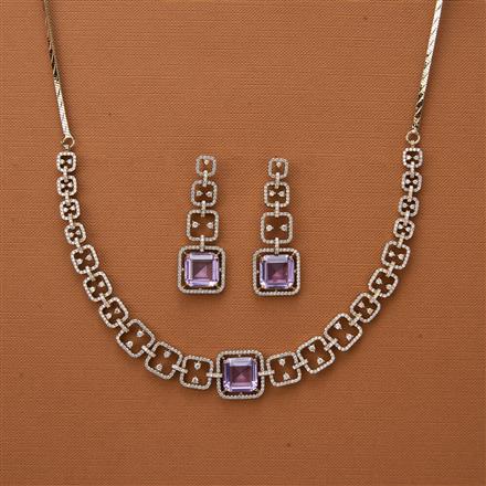 Cubic Zirconia Classic Necklace With Mehndi Plating