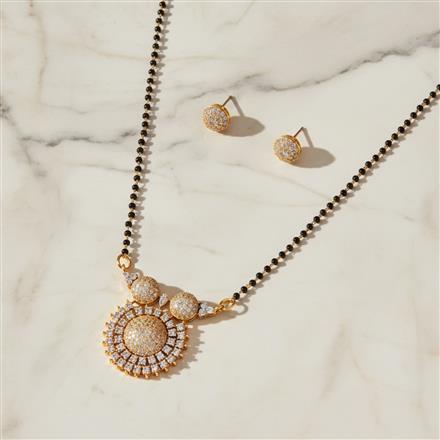Cz Classic Mangalsutra With 2 Tone Plating