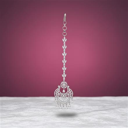 Cz Classic Tikka With Rhodium Plating