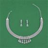 American Diamond Classic Necklace With Mehndi Plating Rhodium Plating 2 Tone Plating