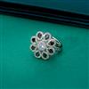 Cz Classic Ring With Rhodium Plating