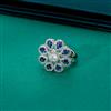 Cz Classic Ring With Rhodium Plating