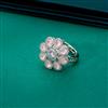 Cz Classic Ring With Rhodium Plating