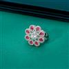 Cz Classic Ring With Rhodium Plating