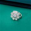 Cz Classic Ring With Rhodium Plating
