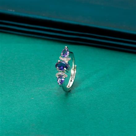 Cz Adjustable Ring With Rhodium Plating