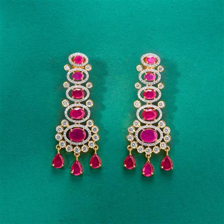 Cz Classic Earring With 2 Tone Plating