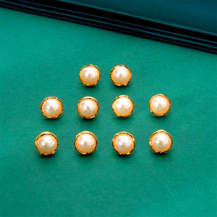 Cz Pearl Tops With Gold Plating