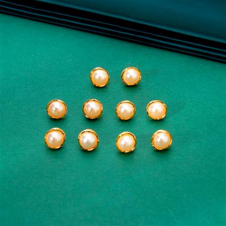 Cz Pearl Tops With Gold Plating