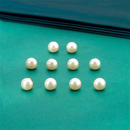 Cz Pearl Tops With Gold Plating