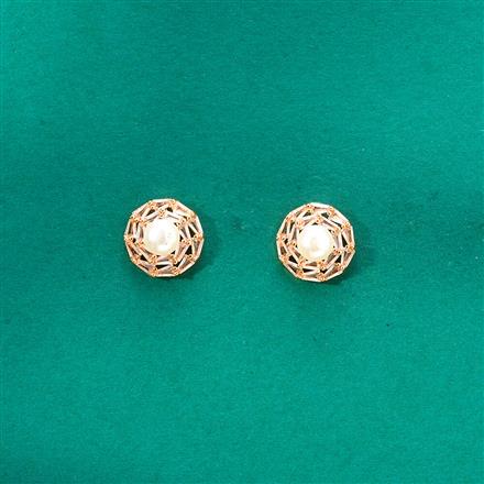 Cz Pearl Tops With Gold Plating