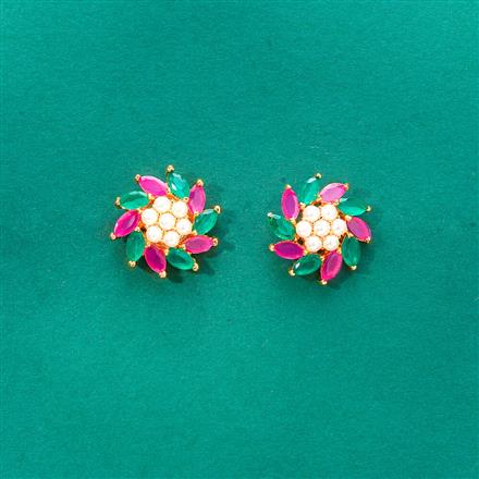 Cz Moti Tops With Gold Plating