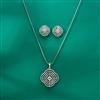 Cz Classic Pendant Set With Rhodium Plating