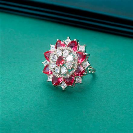 Cz Classic Ring With Rhodium Plating