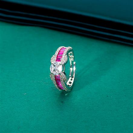 Cz Classic Ring With Rhodium Plating