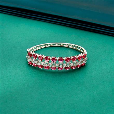 Cz Classic Kada With Rhodium Plating