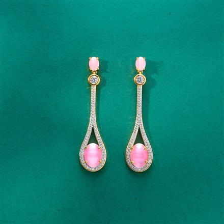 Cz Classic Earring With 2 Tone Plating