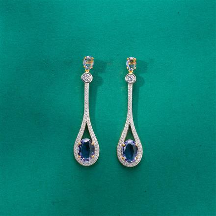 Cz Classic Earring With 2 Tone Plating