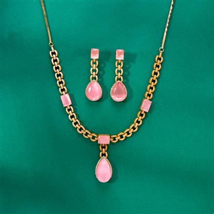 Cz Classic Necklace Set With Mehndi Plating