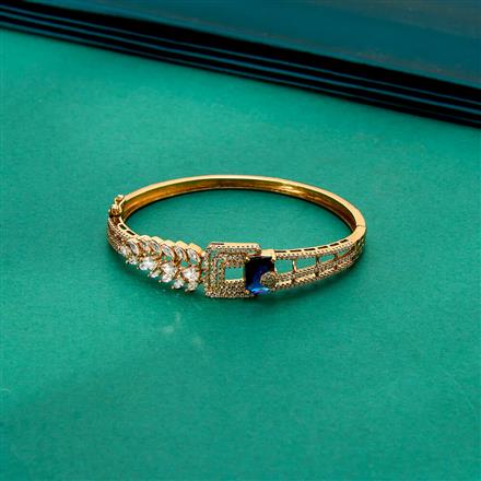 Cz Classic Kada With Mehndi Plating