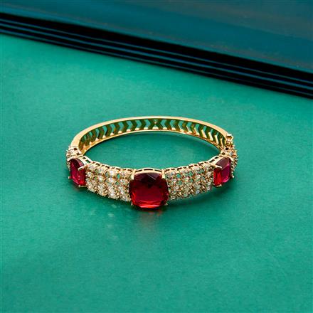 Cz Classic Kada With Mehndi Plating