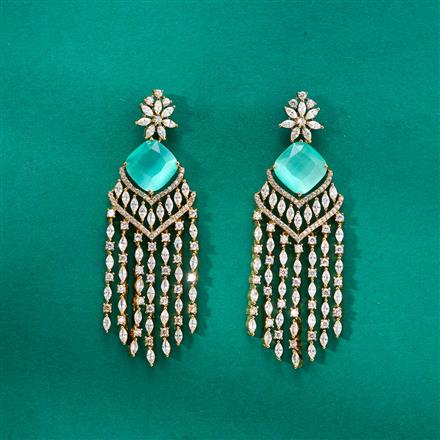 Cz Classic Earring With Mehndi Plating