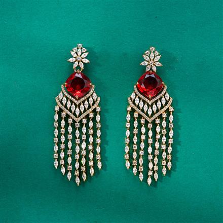 Cz Classic Earring With Mehndi Plating