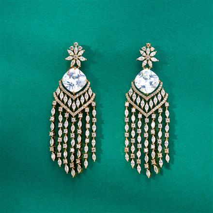 Cz Classic Earring With Mehndi Plating