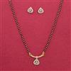 Cz Classic Mangalsutra With Rhodium Plating
